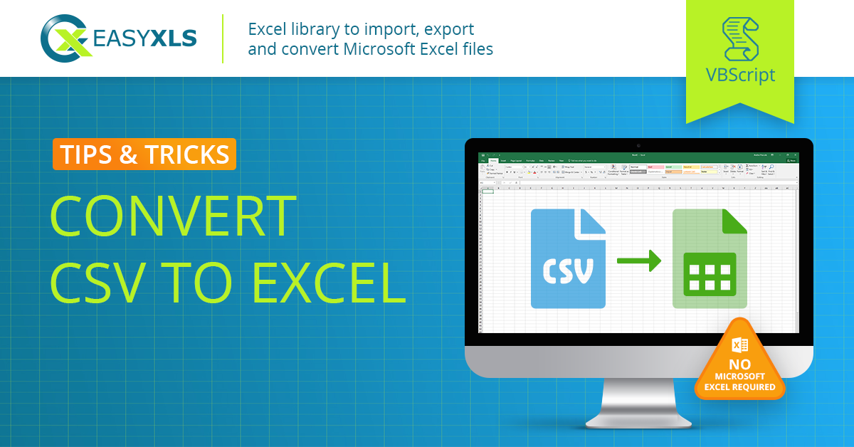 easyXLS convert csv excel vbs