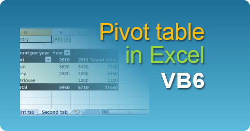 easyXLS excel export pivot table vb6