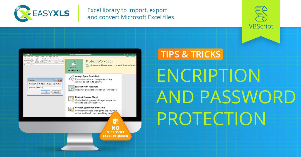 easyXLS export excel encrypt vbs