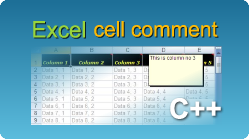 easyXLS excel cell comment c++
