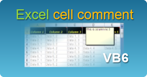 easyXLS excel cell comment vb6