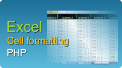 excel cell formatting php