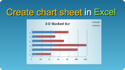 Create Excel chart sheet in C#, VB.NET, Java, PHP, C++ and other programming languages
