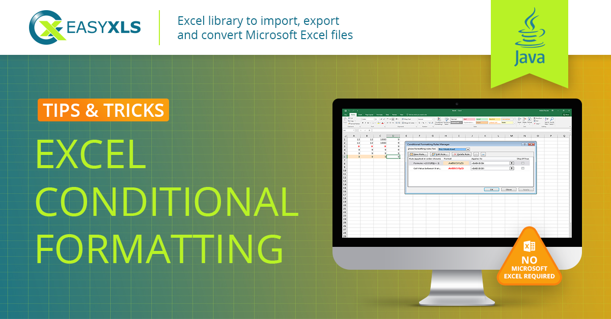 easyXLS export excel conditional formatting java