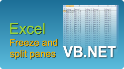 easyXLS export excel freeze row column vbnet