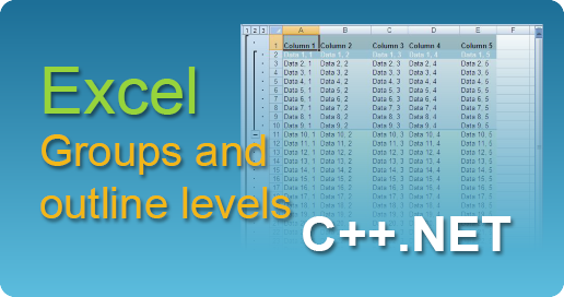 easyXLS excel group rows columns export cppnet