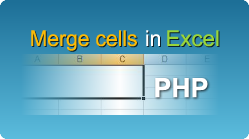 easyxls export excel merge cells php
