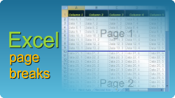 excel page breaks