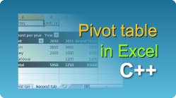easyXLS excel pivot table c++