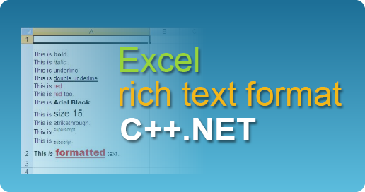 easyXLS excel rich text cell export cppnet