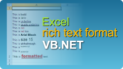easyXLS export excel rich text cell vbnet