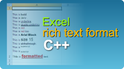 easyXLS excel rich text cell c++