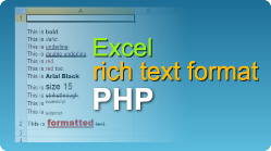 easyxls export excel rich text format php