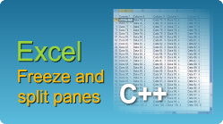 easyXLS excel freeze row column c++