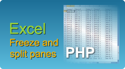 easyxls export excel freeze panes php