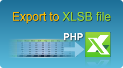 excel export data xlsb php
