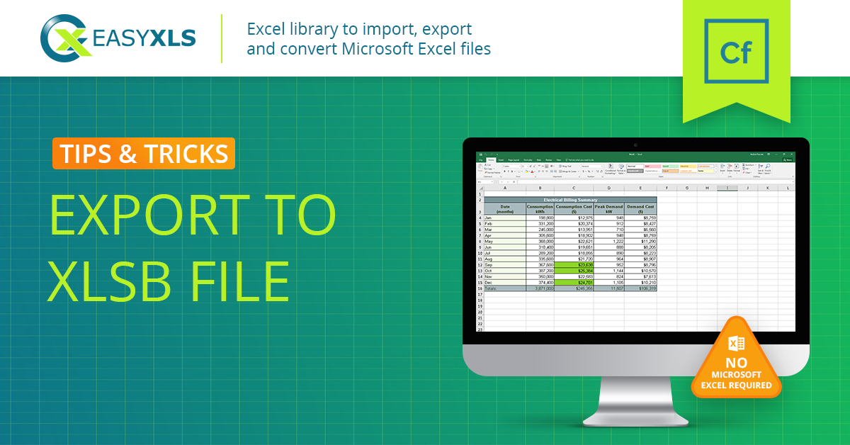 easyXLS excel export xlsb coldfusion