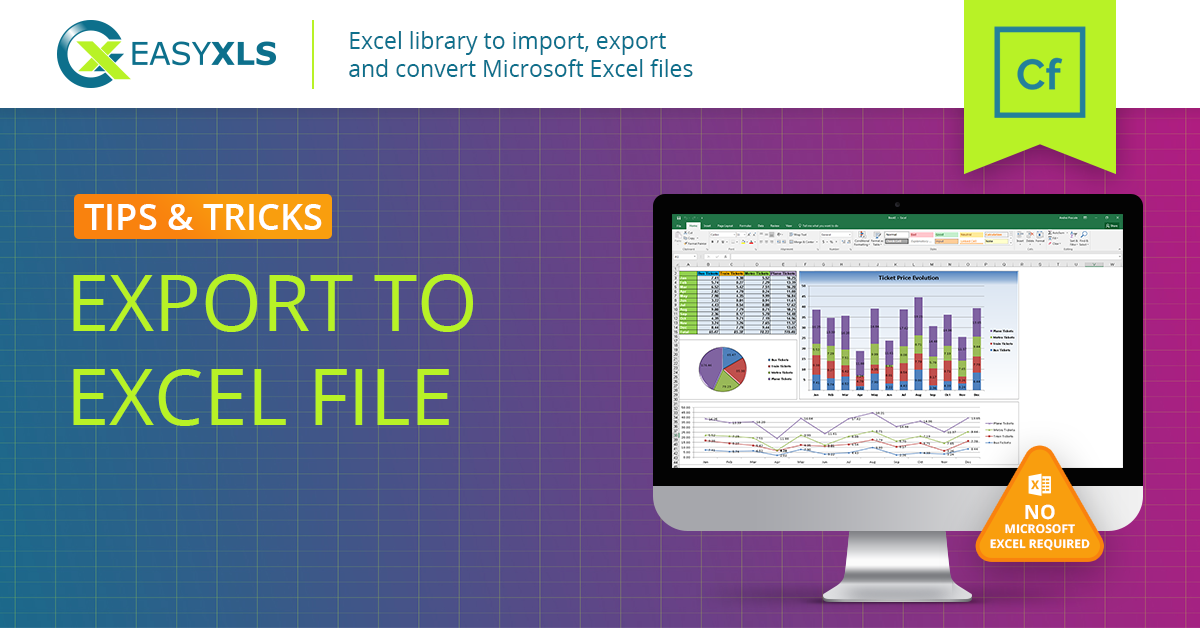 easyXLS export xlsx excel coldfusion