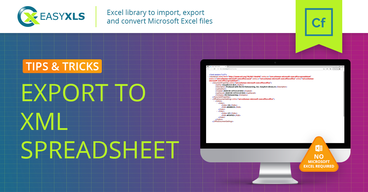 easyXLS excel export xml coldfusion