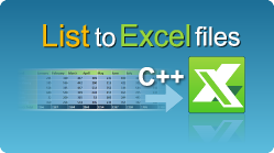 excel write export list c++