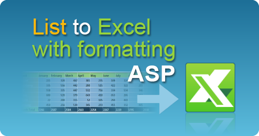 easyXLS export list excel formatting asp