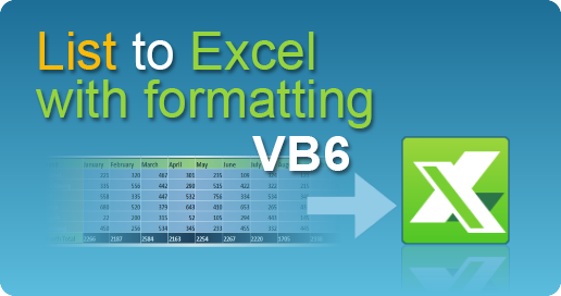 easyXLS export list formatting excel vb6