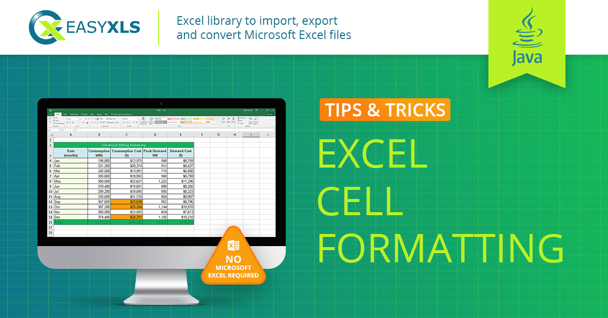 easyXLS export excel cell formatting java