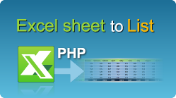 excel sheet import list php