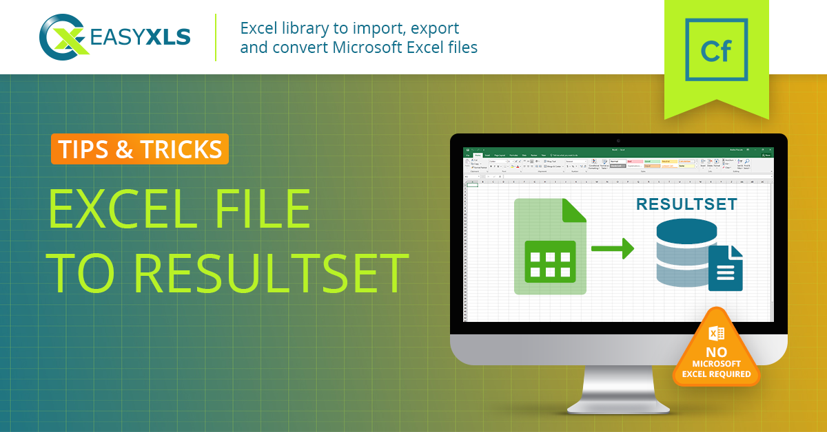 easyXLS excel import resultset coldfusion