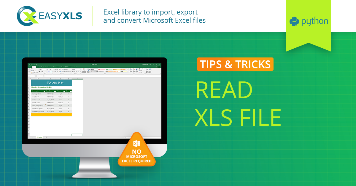 easyXLS excel import xls python