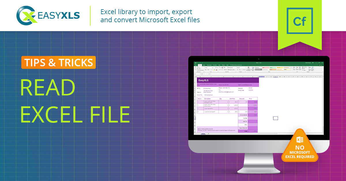 easyXLS import xlsx excel  coldfusion